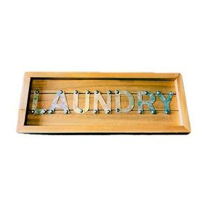 New! Loads Of Fun 15 inch Laundry Wooden and Metal Design Sign